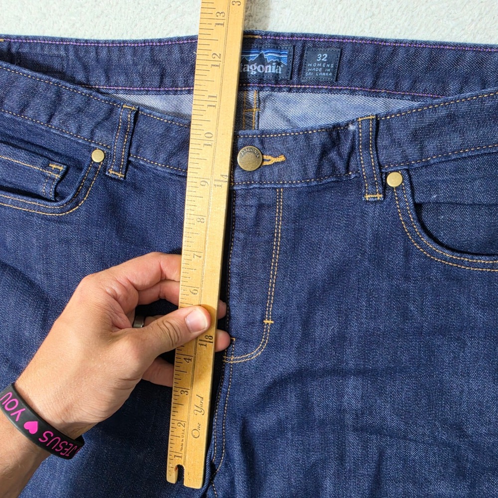 Patagonia Straight Regular Jeans Womens 32/31 Blue Dark Wash Denim STY55100 - Picture 9 of 11
